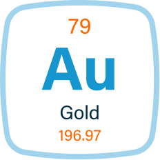 Gold periodic table element.